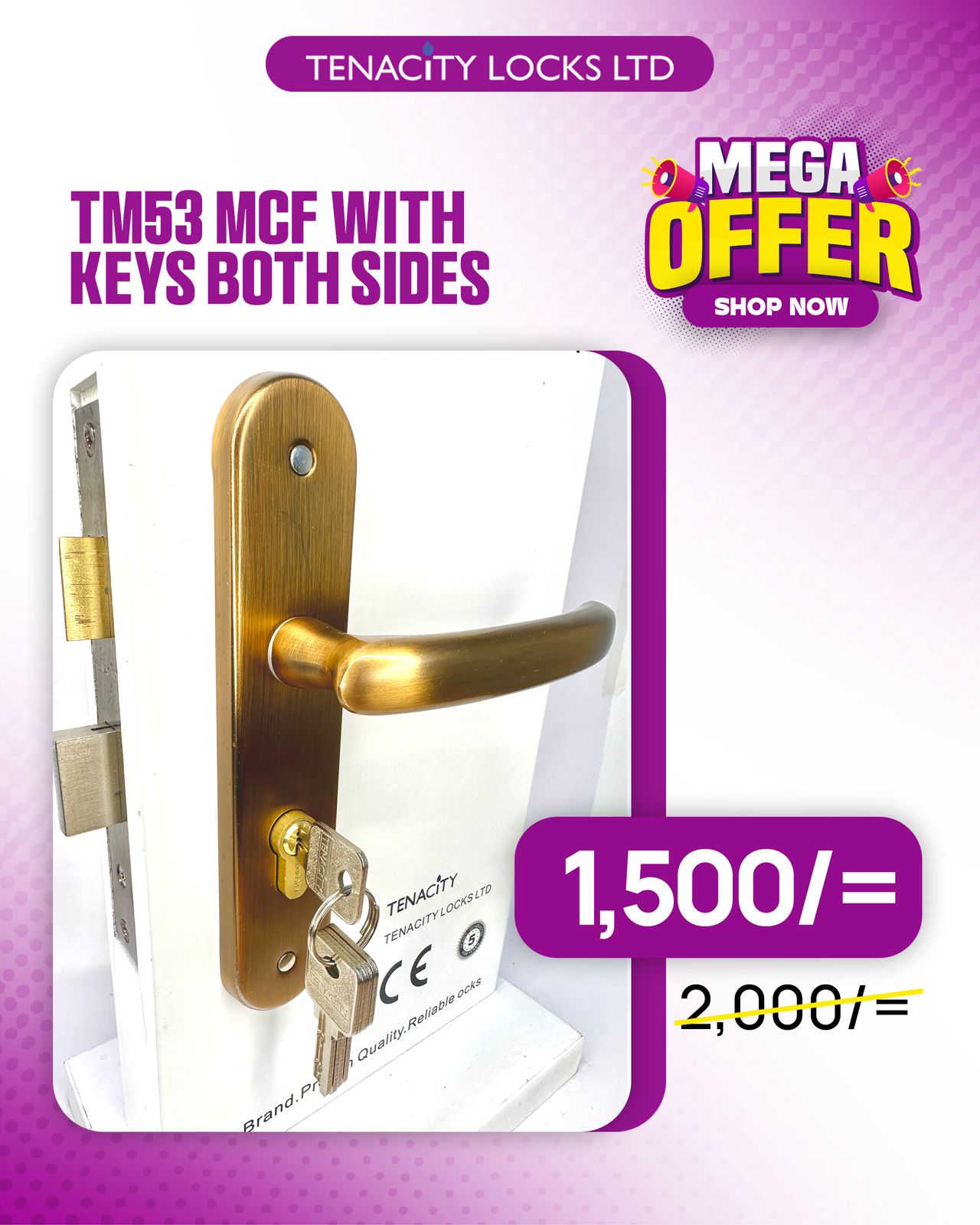 Tm38 Key Product — Tenacity Locks Ltd